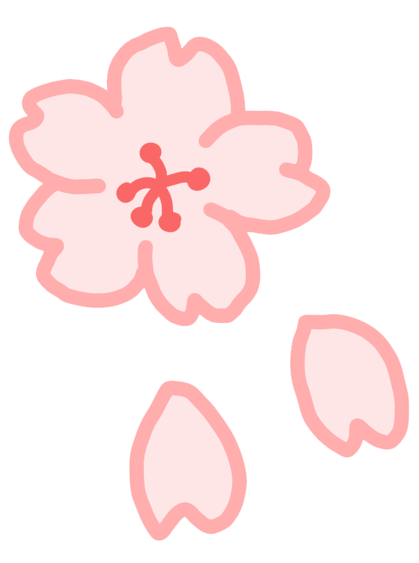 フリーイラスト素材 桜と花びら Pngデータ 登録不要 すぐにダウンロード可能 のざのざノート